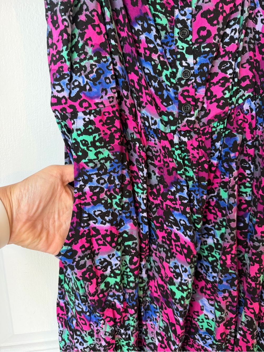 Torrid Multicolor Leopard Print Midi Dress - Picture 3 of 6